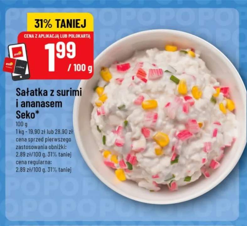Sałatka z surimi i ananasem Seko