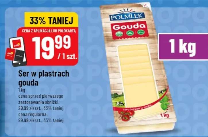 Ser w plastrach gouda Polmlek