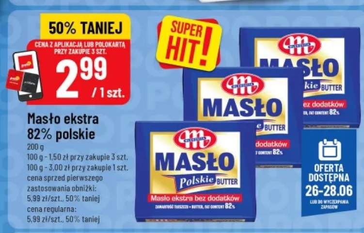 Masło ekstra 82% polskie Mlekovita