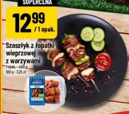 Szaszłyk z łopatki wieprzowej z warzywami Morliny