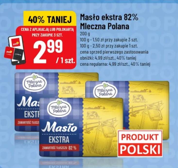 Masło ekstra 82% Mleczna Polana