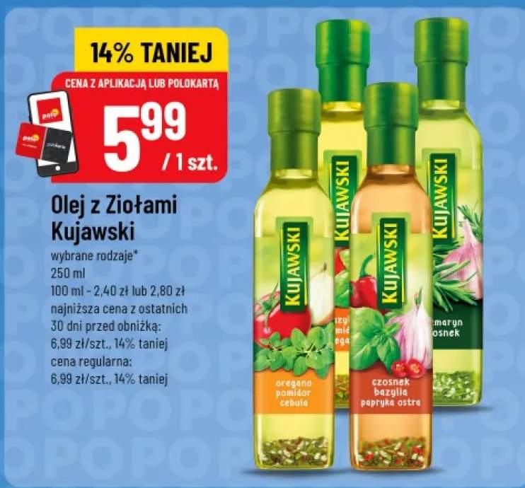 Olej z ziołami Kujawski oregano pomidor cebula +3 warianty