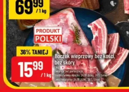 Boczek wieprzowy bez kości bez skóry