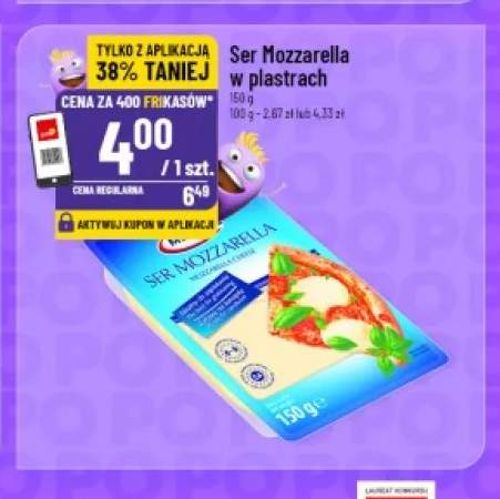Ser Mozzarella w plastrach