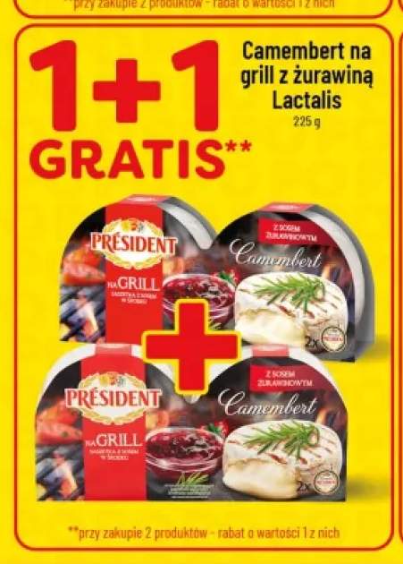 Ser camembert na grill z żurawiną Président