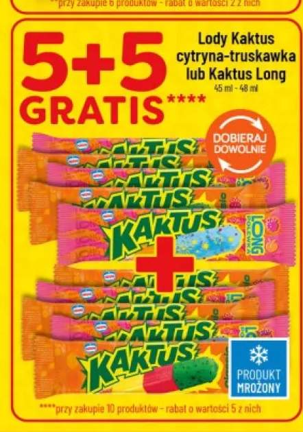Lody Kaktus cytryna-truskawka +1 wariant