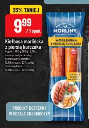 Kiełbasa morlińska z piersią kurczaka Morliny