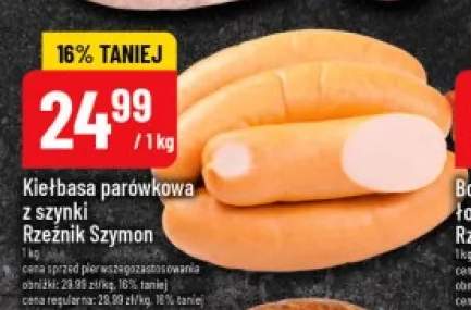 Kiełbasa parówkowa z szynki Rzeźnik Szymon
