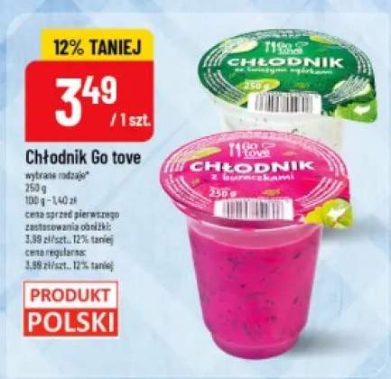 Chłodnik ze świeżymi ogórkami Go Tove +1 wariant