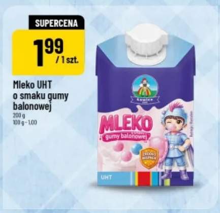 Mleko UHT o smaku gumy balonowej Łowicz
