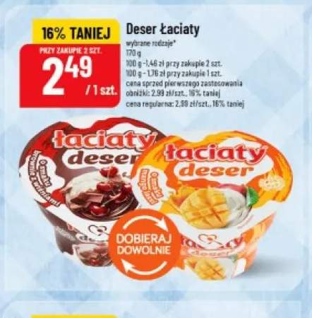 Deser brownie z wiśniami Łaciaty +1 wariant