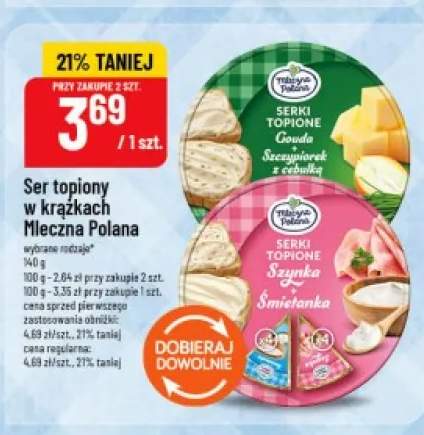 Ser topiony w krążkach Mleczna Polana Gouda +1 wariant