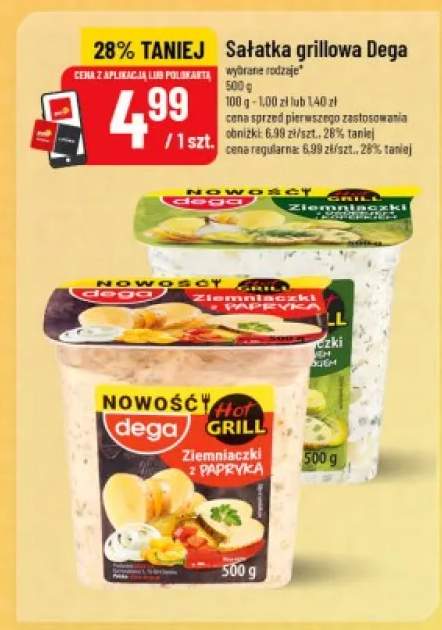 Sałatka grillowa Dega Ziemniaczaki z ogórkiem i koperkiem +1 wariant
