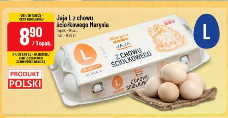 Jaja L z chowu ściółkowego Marysia