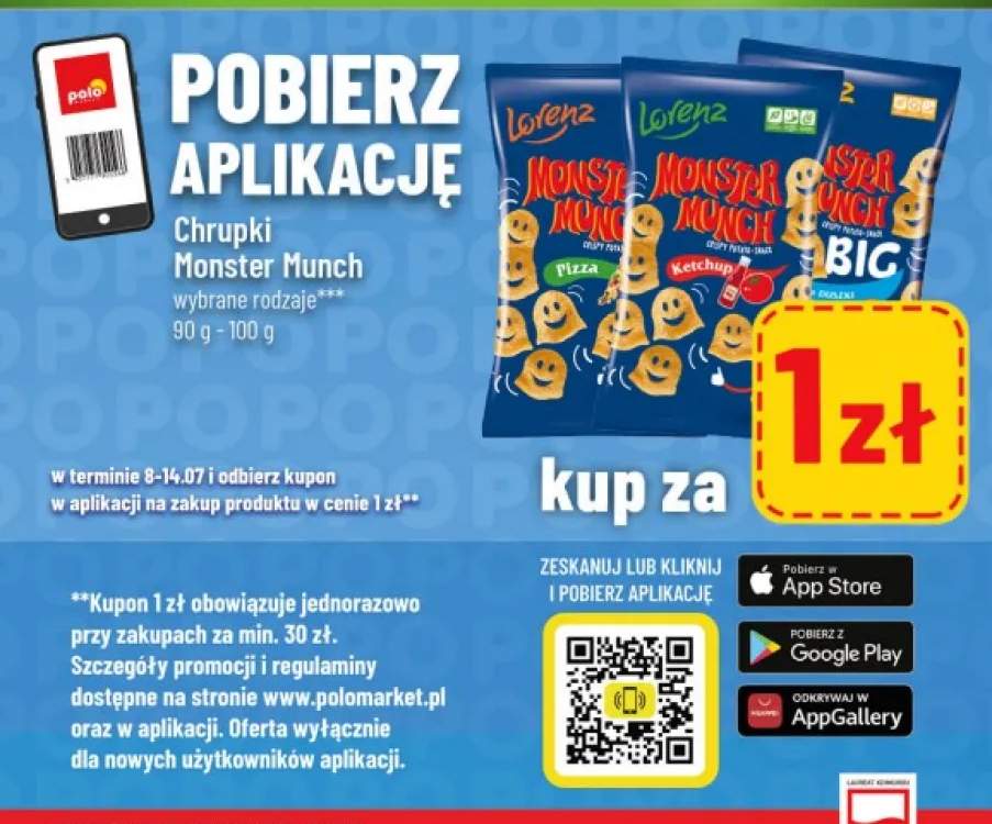 Chrupki Monster Munch Ketchup +2 warianty