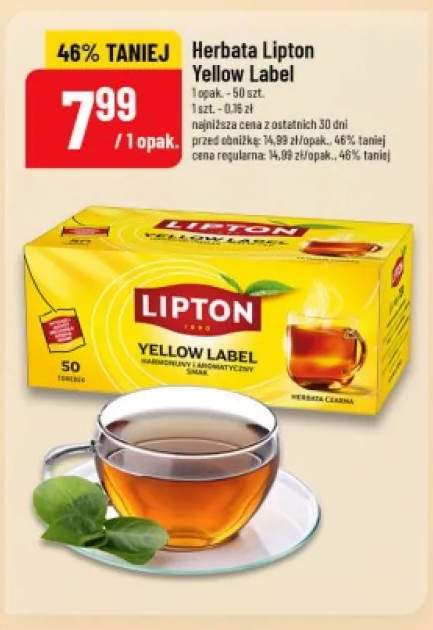 Herbata czarna Lipton Yellow Label