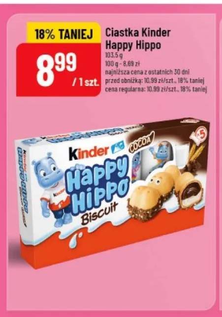 Ciastka Kinder Happy Hippo