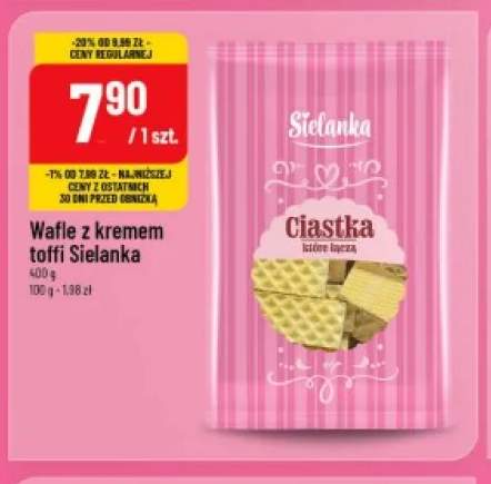 Wafle z kremem toffi Sielanka