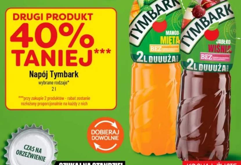 Napój Tymbark Jabłko Wiśnia +1 wariant