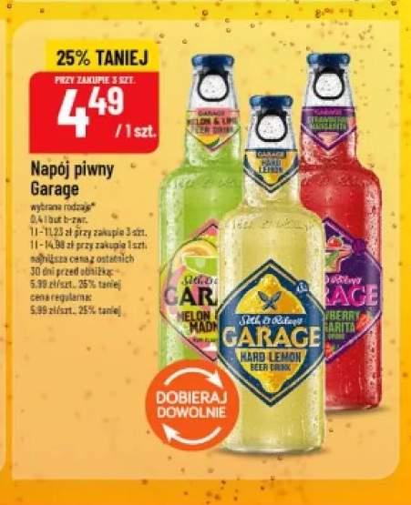 Napój piwny Garage Melon & Lime +2 warianty