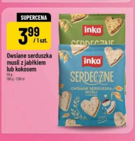 Owsiane serduszka musli z jabłkiem Inka +1 wariant