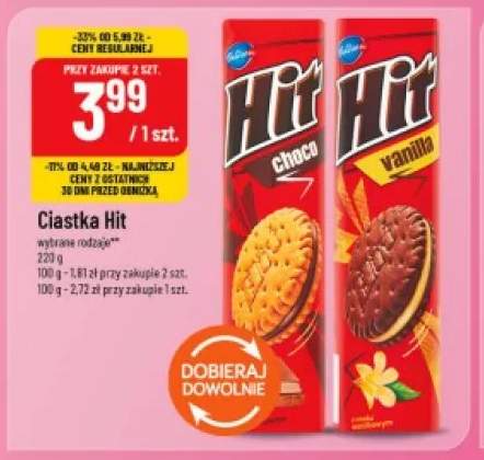 Ciastka Hit Vanilla Bahlsen +1 wariant