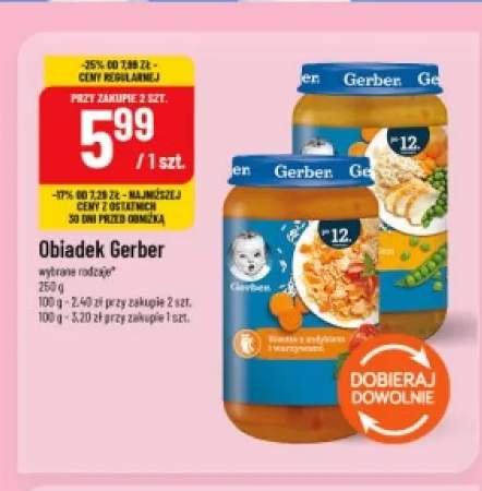 Obiadek Gerber Risotto z indykiem i warzywami +1 wariant