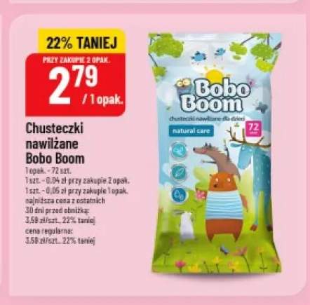 Chusteczki nawilżane Bobo Boom natural care