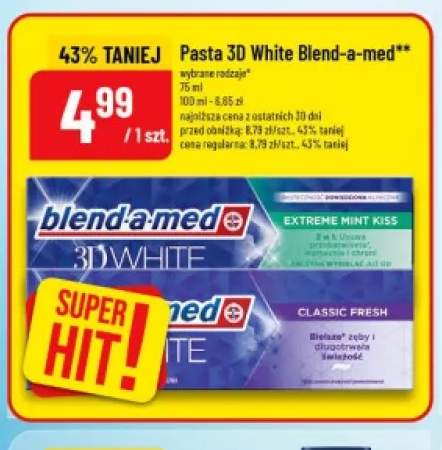 Pasta do zębów Blend-a-med 3D White Extreme Mint Kiss +1 wariant