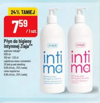Płyn do higieny intymnej Ziaja Intima z kwasem laktobionowym +1 wariant