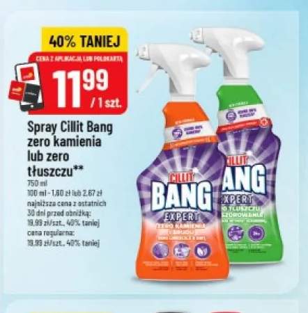Spray do czyszczenia Cillit Bang Expert Zero Tłuszczu i Szorowania +1 wariant