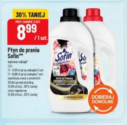 Płyn do prania Sofin Complete Care Black Color Protection +1 wariant