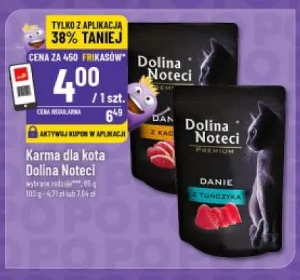 Karma dla kota Dolina Noteci Premium Danie z Kaczki +1 wariant
