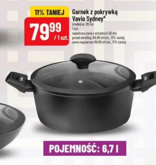 Garnek z pokrywką Vavio Sydney 28 cm 6,7 l