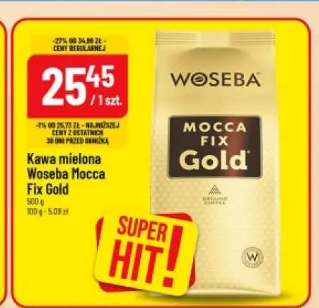 Kawa mielona Woseba Mocca Fix Gold