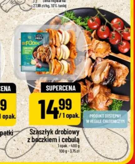 Szaszłyk drobiowy z boczkiem i cebulą BeFoodie
