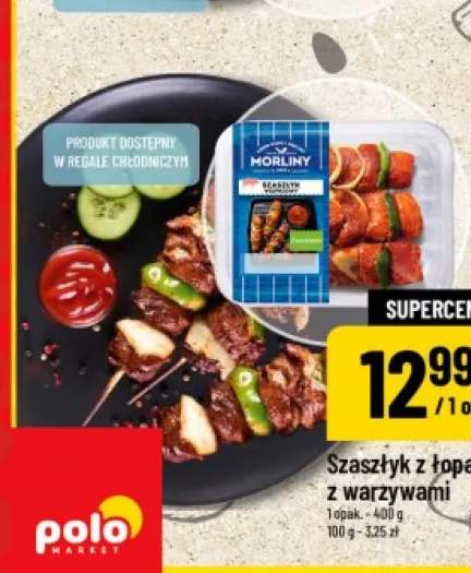 Szaszłyk z łopatki wieprzowej z warzywami Morliny