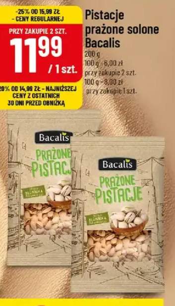 Pistacje prażone solone Bacalis