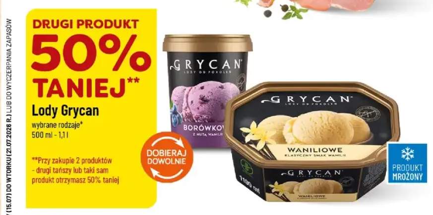Lody borówkowe z nutą wanilii Grycan