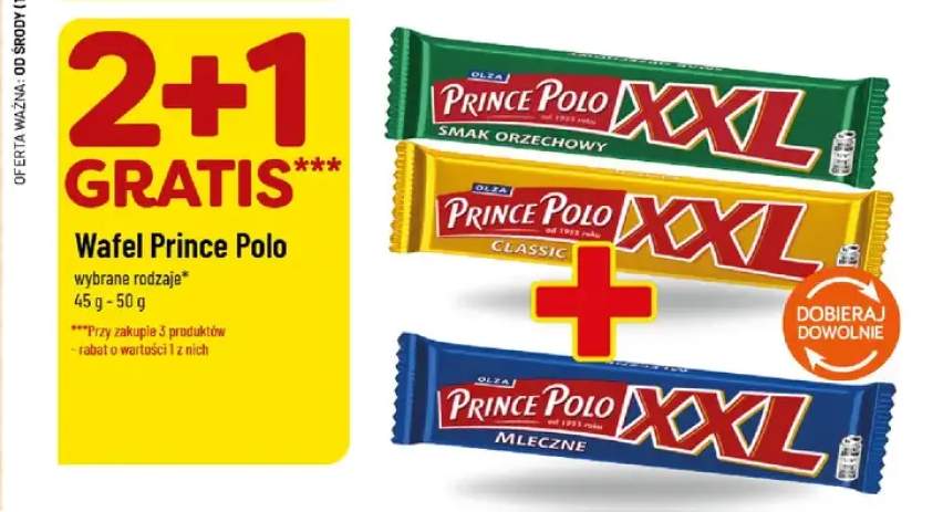 Wafel Prince Polo XXL smak orzechowy +2 warianty