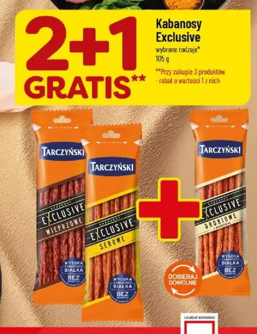 Kabanosy Exclusive Tarczyński wieprzowe +2 warianty