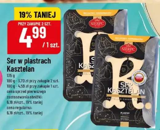 Ser w plastrach Sierpc Kasztelan Klasyczny +1 wariant