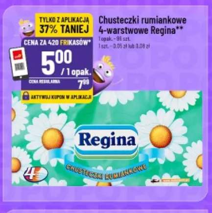 Chusteczki rumiankowe 4-warstwowe Regina