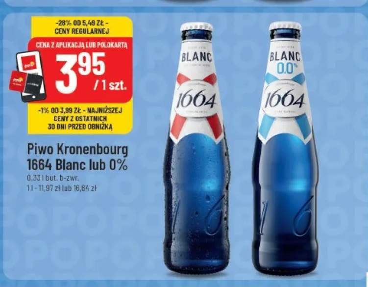 Piwo bezalkoholowe Kronenbourg 1664 Blanc