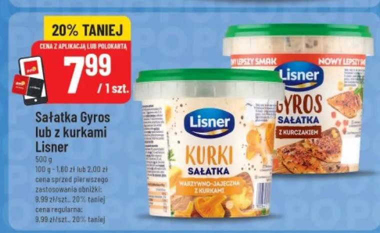 Sałatka Gyros z kurczakiem Lisner +1 wariant
