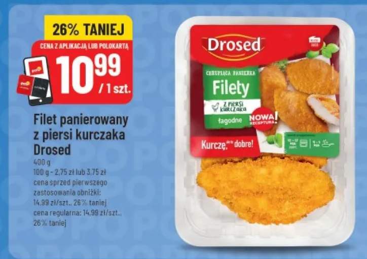 Filet panierowany z piersi kurczaka Drosed