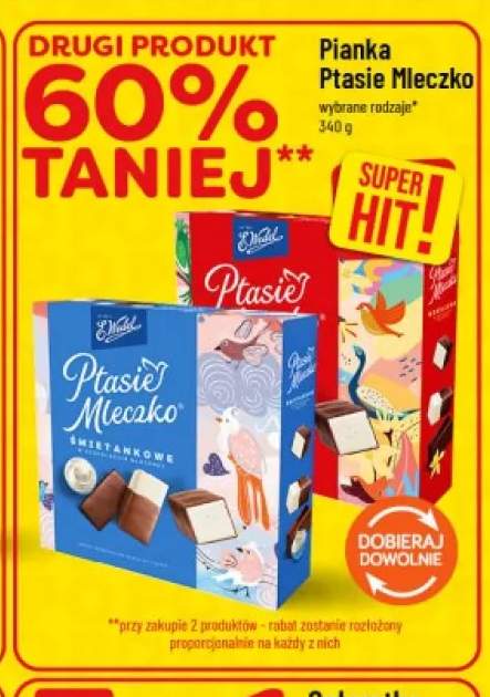 Pianka Ptasie Mleczko śmietankowe E.Wedel +2 warianty