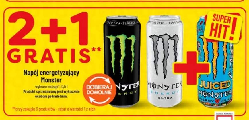 Napój energetyzujący Monster Energy +2 warianty