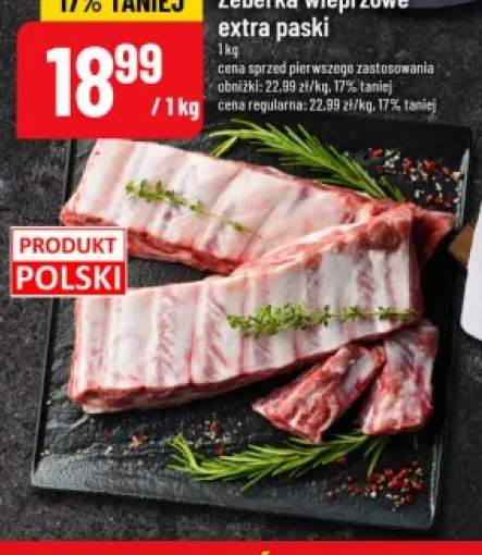Żeberka wieprzowe extra paski