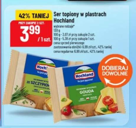 Ser topiony w plastrach ze szczypiorkiem Hochland